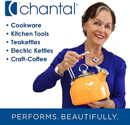 Esmalte clássico de Chantal em Harmonica de aço Whistling teakettle, 1,8 litro, preto