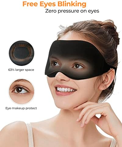 máscara ocular nimood para dormir, máscaras de sono 3D para mulheres homens para dormir lateral, de luz bloqueada, olhos
