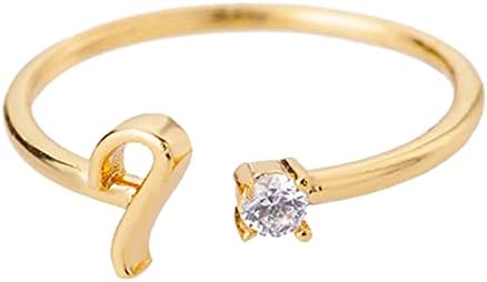 2023 Novo strass personalizado de ouro 26 Anel inicial de jóias iniciais de jóias de jóias de jóias