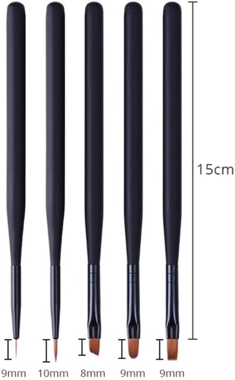 SXDS Black Handeld Print Pen Pen acrílico unhas Art pincel Gel Brush Brushes de arte de unhas para desenho Ferramenta