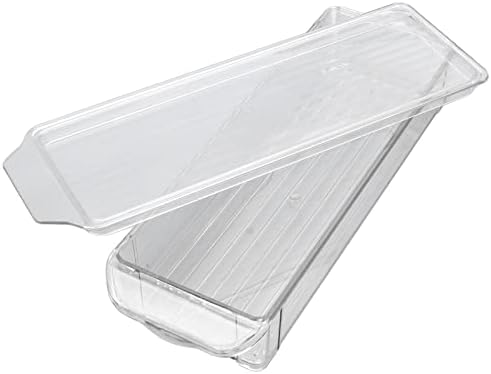 Vtosen, lixeira de organização clara, grande capacidade transparente alimento plástico plástico multifuncional portátil Durable Pantry Storage Bin para ANTY, geladeira, freezer e armazenamento armário