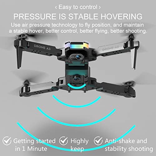 Drones com câmera para adultos 4k, mini drone com câmera dupla hd fpv controle remoto brinquedos de brinquedos para