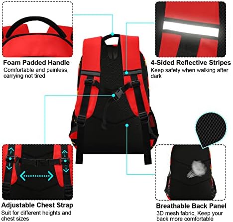 Mochila de caminhão de monstro beeplus para meninos backpack backpack backpack bookbag saco de bolsa de viagem de viagem de viagem