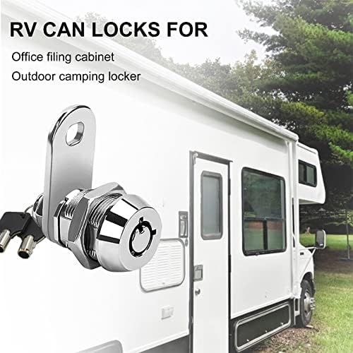 Merkaunis 6 Pack Tubular Cam Bloqueio, travas RV de 1 polegada para porta de armazenamento, fechaduras de cames, bloqueio