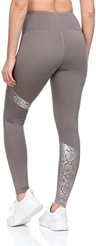 BSP Better Sports Performance 7/8 Leggings para mulheres com padrão de borracha, calças de ioga de compressão