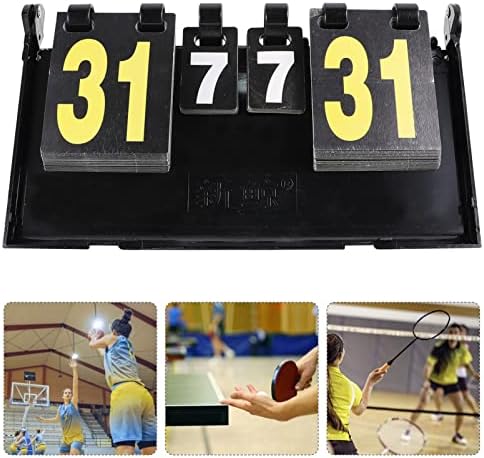 Inoomp Scoreboard placar placar placar placar prático 4- dígitos de desktop placar de pontuação de pontuação de marcador de pontuação esportiva de esportes Basketball Basketball