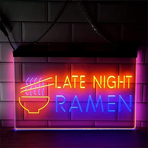 DVTEL LED Ramen Neon Sign, Luzes noturnas de decoração de restaurante personalizado Luzes de neon de acrílico, placa luminosa de