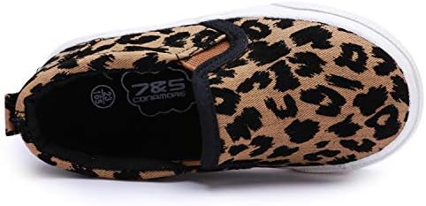 Tênis de menina de menino tênis casuais com estampa de leopardo com sapatos de salto lã de sapatos （Toddler/Little Kid)