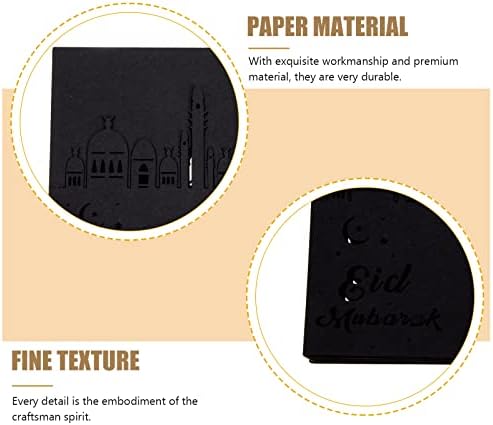 Ornamentos de papel 50pcs CHIC Eid Ramadan Cartões de mesa de papel Hollow-Out