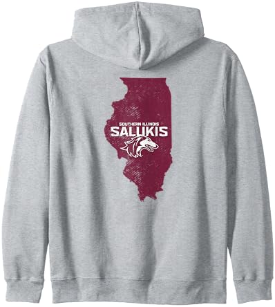 Southern Illinois University Siu Salukis State Shape Zip Hoodie