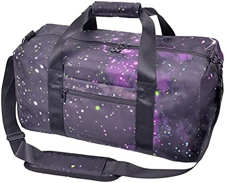 Purple Gym Sports Duffel Bag - Mulheres/homens Atualize a bolsa leve à prova d'água leve com compartimento de sapatos e bolso