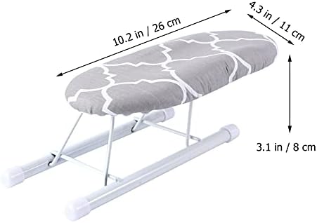 Acessórios para desktop Doitool Placa dobrável de ferro de mesa com pernas dobráveis ​​mini punhos de mangas portáteis Mesa de ferro