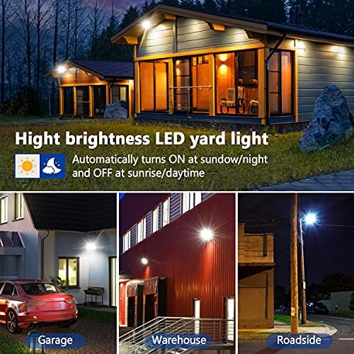 Luz de celeiro de LED, anoitecer para Dawn Lighting Outdoor com 100w 10000lm 5000k Daylight, IP65 Luzes de inundação à prova d'água IP65 Uso de armazém de Garage Yard Street