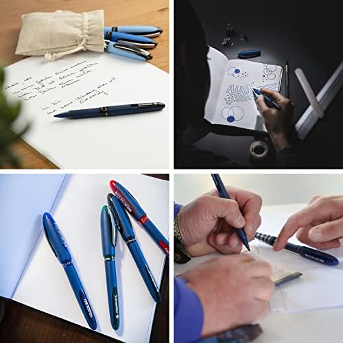 Schneider One Business Rollerball Pen, 0,6 mm Ultra-Smooth Dip, Blue Baill, Blue Ink, caixa de 10 canetas