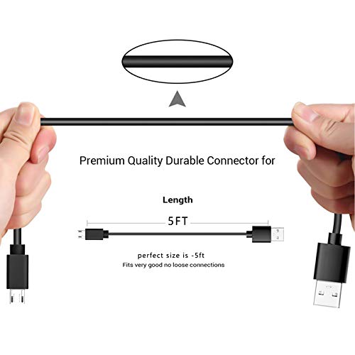 Mirco USB Carregador de carregamento cabo de alimentação de cabo ajuste para onetoch Verio flex, Dexcom G4 G5 G6,