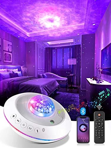 One Fire Night Lights for Kids Room, Bluetooth Music Kids Night Light Projector, 360 rotação do timer remoto Star Night Light for Kids, 12 Cores Baby Projector Star Lights for Bedroom