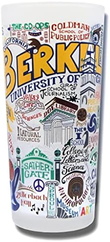 CATSTUDIO UC Berkeley Collegiate Drinking Glass | Obras de arte inspiradas na faculdade impressas em uma xícara de gelo