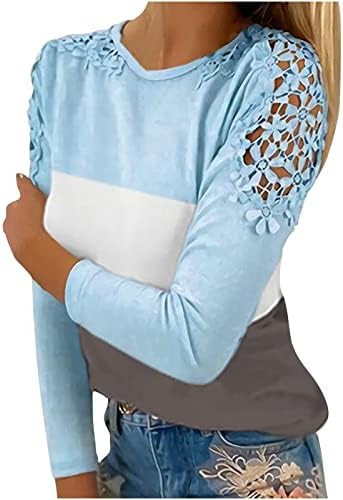 Nokmopo fofo blusa de manga longa para mulheres renda hollow tops cair nas camisas de ombro frio blusas casuais pulôver casual