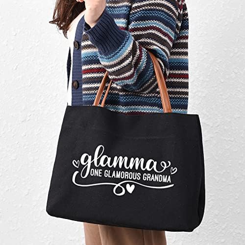 Kifasyo Grandma Tote Bag New Grandma Gifts Glamma Bag para fraldas, compras, praia, viagem