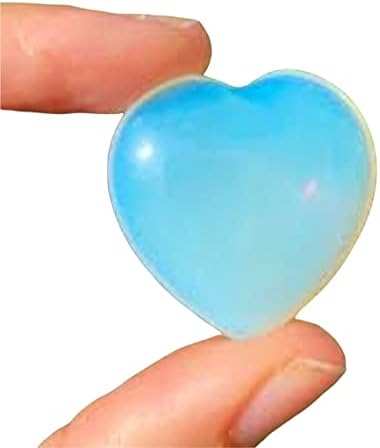 Opalite Heart 4cm Cristais de cura e pedras para cura, meditação e balanceamento de chakra