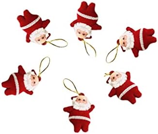 Pequeno Papai Noel pendurado para decoração de árvores de Natal, Red Papai Noel Claus Feliz Natal Ornamentos pendurados, Pacote de decoração de árvores de Natal de Holding Surnes à prova de quebra