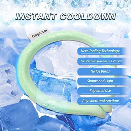 Anel de resfriamento do pescoço, tubo de resfriamento do pescoço, resfriamento começa abaixo de 15 ° C, refrigerador de pescoço reutilizável,