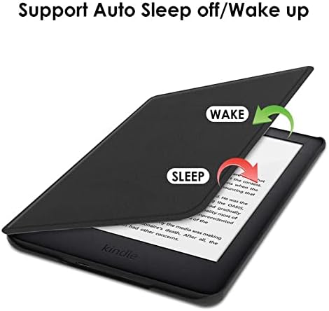 Caso para a Kindle Voyage 7ª geração - Padrão de proteção de couro PU, com despertar/sono automático para a Kindle Voyage