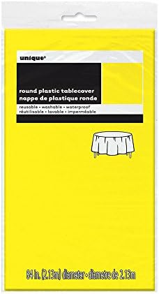 Tampa de mesa de plástico redonda - 84 , neon amarelo, 1 pc