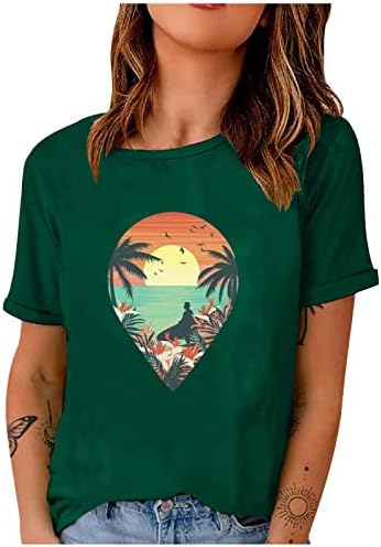 Camiseta feminina de praia de verão
