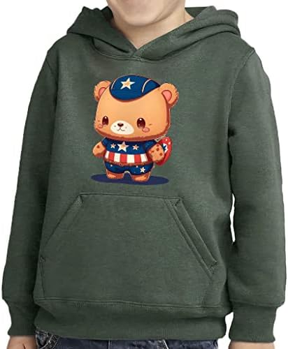 Kawaii Bear Capuz do Pullover da criança - Anime Chibi Sponge Fleece Hoodie - Capuz do urso de desenho animado para