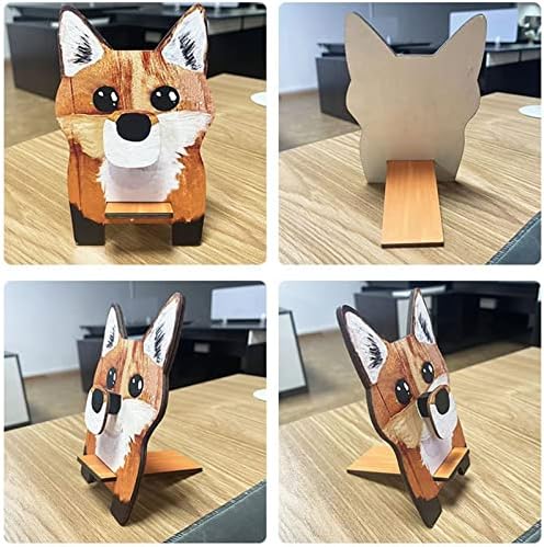 suporte de óculos criativos de pLPLAAOO, suporte de óculos de animais em forma de madeira de madeira, óculos de sol fox de