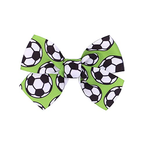 Cabinete de futebol clipes de futebol clipes de pino esporte bow soccer de cabelo barretas pino bbg62