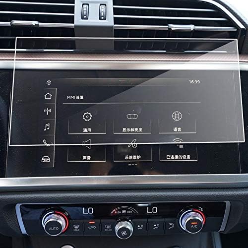 Lyqfff para Audi Q3 2020, Tela de vidro temperado Rádio de navegação de carros de carro DVD GPS LCD DASH SLACH SLACH SCREENS