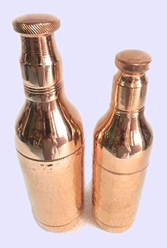 Indian Handmade Ayurveda Health Beneficial High Peck Pure Copper Bottle Drinkware Water Serving Flask Proférico Justiça Menos Vacuum
