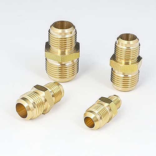 45 graus SAE FLARE 1/4 3/8 1/2 3/4 TUBO DE Adapatador de conector de encaixe de tubo de bronze Reducer Reducer para ar condicionado -