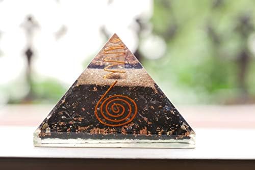 Zaicus Black Tourmaline Pyramid - Cura de cristal orgona pirâmide - pedra preciosa natural - feng shui - aura limpeza