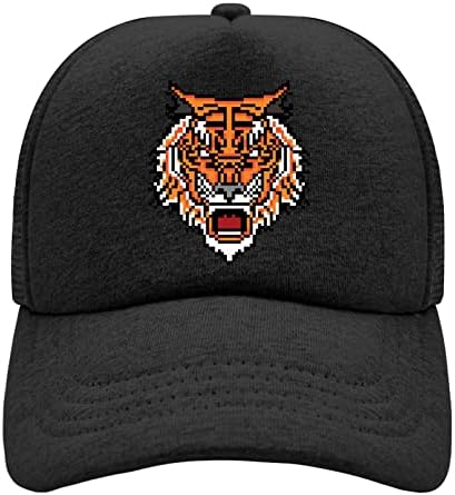 Chapéu de beisebol pixel tigre cabeças de pai para menino espuma fresca para presentes