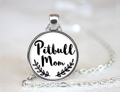 Pitbull Mom Colar - Pit Bull Lover Gift -Pitbull Gift - Pitbull Colar - Pitbull Lover - Jóias para mamãe para cães - Dia