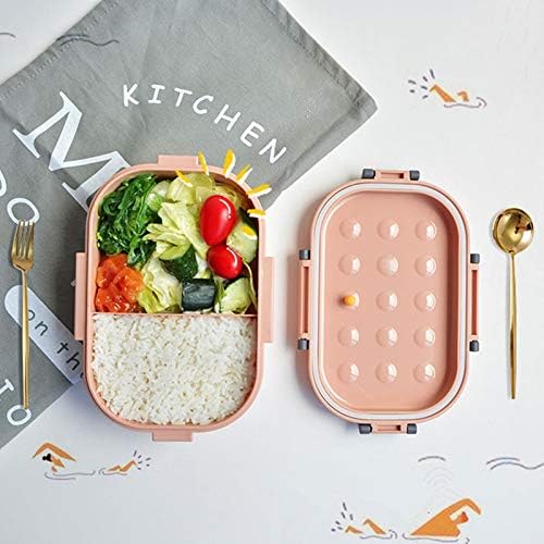 Lkyboa Kids School Lunch Box Capa de silicone Bento lancheira Microondas Alimentos para lancheira Recipientes com compartimentos