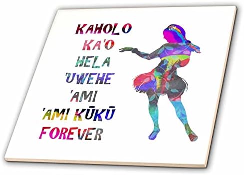 3drose havaian hula dançarina wahine dança etapas básicas kaholo kao hela uwehe - ladrilhos