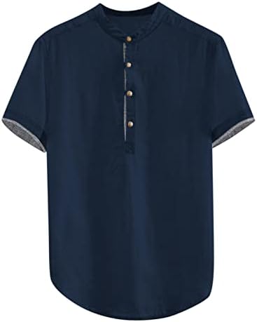 Camisas de praia masculinas de verão Men Botas de cor de cor top de cor de algodão de algodão curta de cor de algodão curta, além
