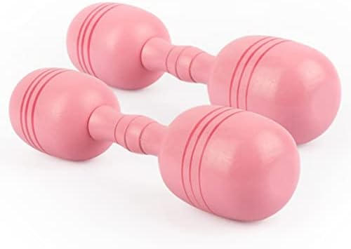 Besportble 2Pairs Toys Fitness Pink Wooden Bar Equipments Gym- Dumbbell Treinando pesos domésticos Hand G Girls Style para exercício barbell props crianças ginástica