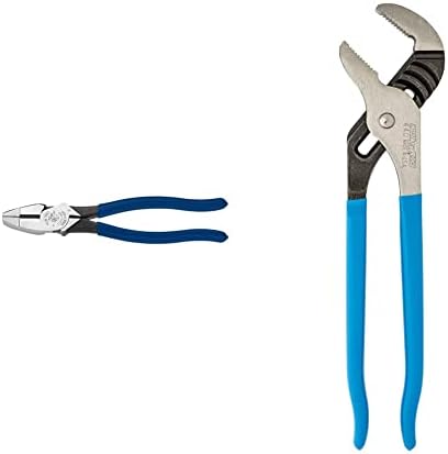 Klein Tools D213-9ne alicates, cortadores laterais de 9 polegadas e alicates de língua e ranhura e canal | Groove reto de 12 polegadas