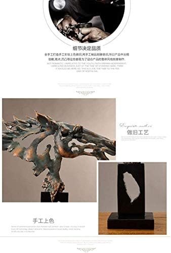 GFDJ estátua de cabeça de cavalo criativo e escultura abstrata de estatueta para decoração de casa moderna estatueta colecionável 23 polegadas de altura