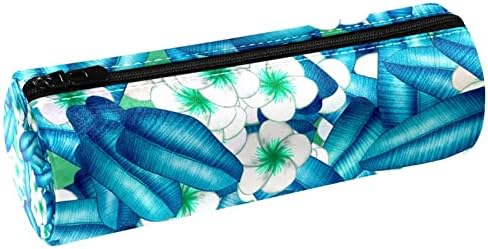 Caixa de lápis Guerotkr, bolsa de lápis, capa de caneta, bolsa de caneta, bolsa de lápis pequena, padrão de folhas tropicais de flores