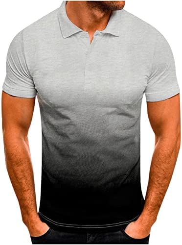Camisas de pólo muscular para tênis de tênis de tênis de tênis de tênis de tênis de tênis masculino Men gradiente de camiseta colorida camiseta de camiseta