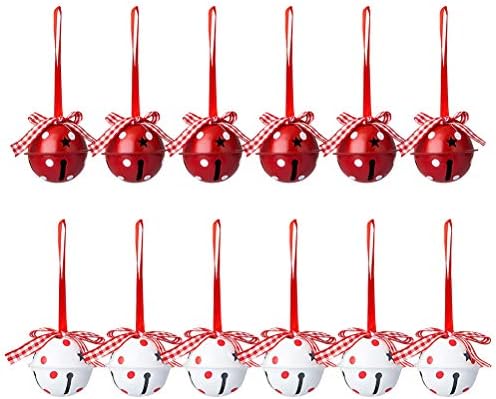 12pcs Xmas Bell decora o feriado decorativo pingente pingente de ferro pingente decoração de casa para festa de celebração