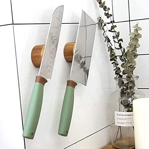 Bloco de faca real redondo portador de faca magnética/utensílio de parede Rack de barro de madeira Bloco de madeira Acessórios