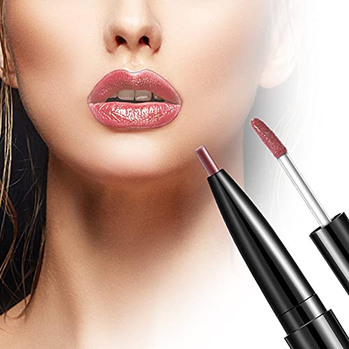 Koranor Longing Lip Lip Lip Liner Stick Lip Lip Gloss Liquid Lipstick Lipstick antiaderente Copo duplo Lip Pen Pen Lip Bar