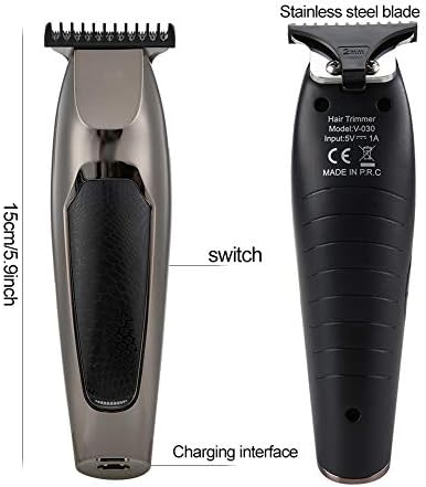 Kit de cortador de cabelo elétrico vbestlife, cabelos elétricos portáteis Clipper USB Recarregável Aparador de cabelo Ferramenta de barba de barba Clipper